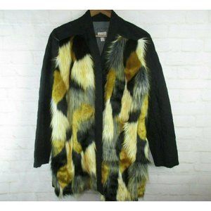 Logo women's size 10 Black Cardigan Quilted Faux F